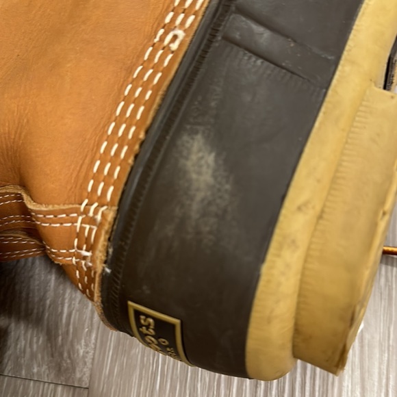 LL BEAN BROWN DUCK BOOTS, SIZE 7 - Picture 5 of 8